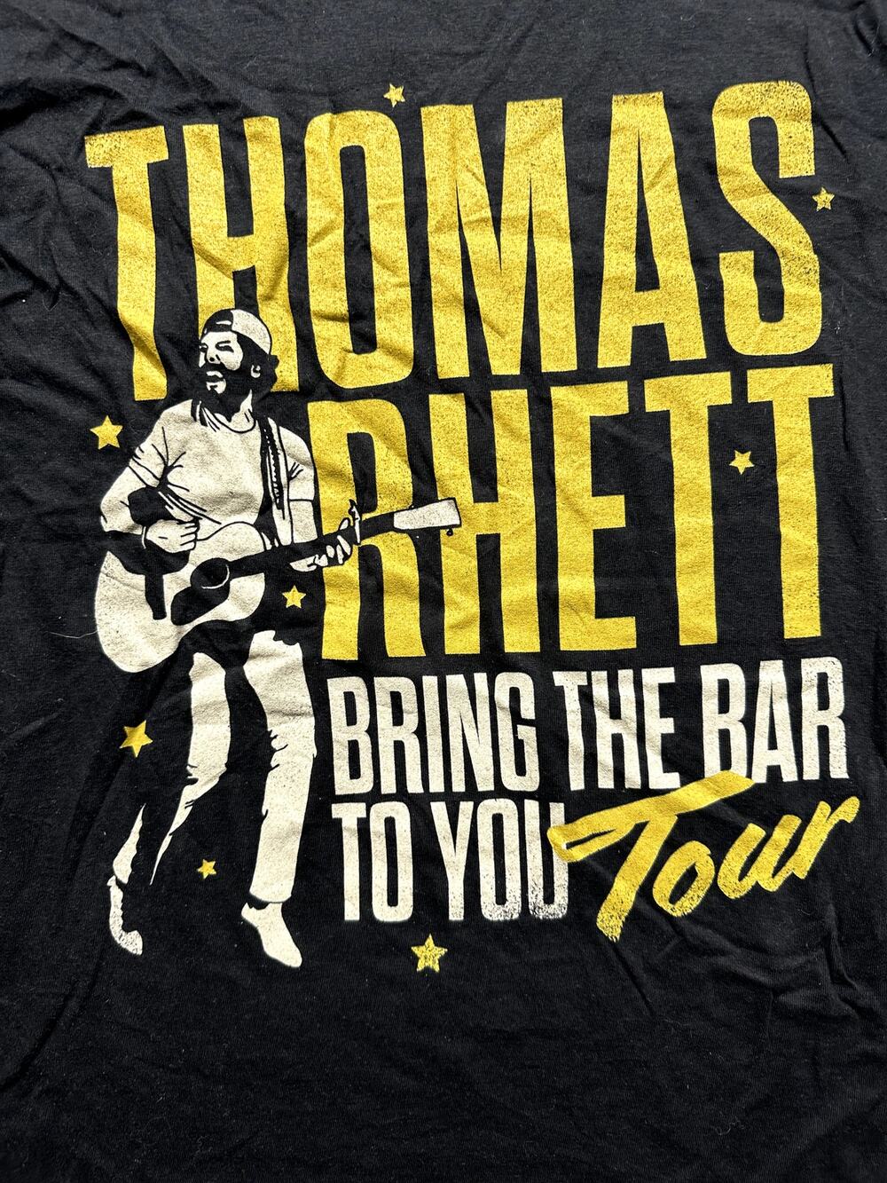 Thomas Rhett Bring The Bar To You Tour Graphic Tee Shirt Size Large Black